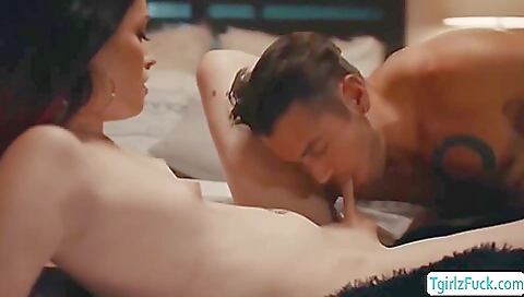 Brunette with small tits gets fucked deep and fucked hard