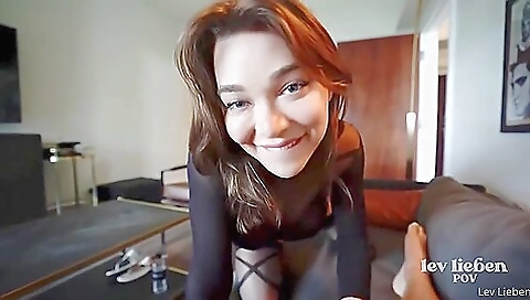 Brunette slut with a round ass fucked in a hardcore pov