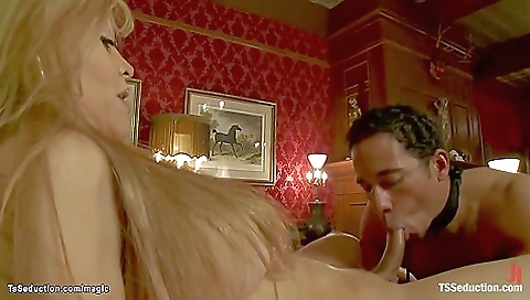 Busty latina and a friend are fucking a dude in a threesome