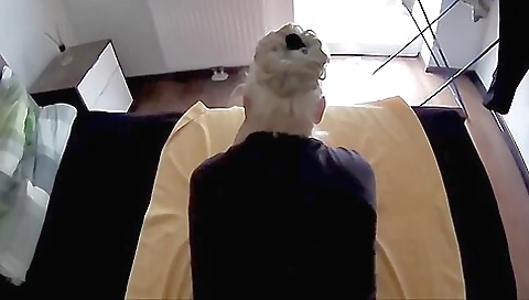 Mature shemale with big boobs and leg fucked on camera