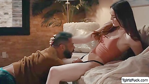 Brunette with big tits and a large ass is ready for a big dick