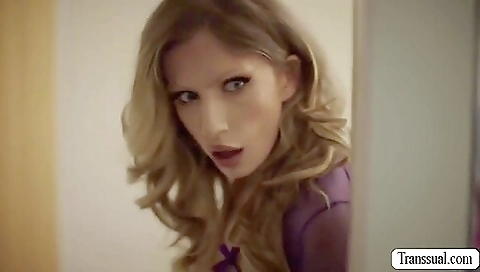 Hot blonde gets fucked by a big cock from her friend