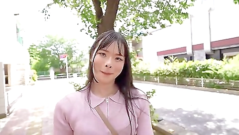 Japanese teen with a vibrator fucked in the downtown area