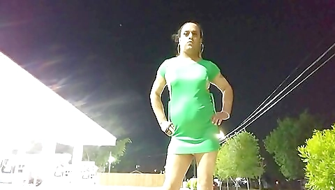 Bianca is in her bikini on a beach and is playing around