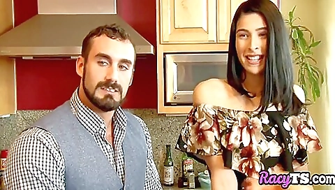 Trans Babe Drilled In Erotic Couple During Awkward Encounter